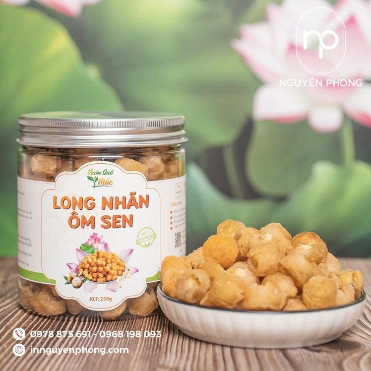 Mẫu tem nhãn hạt sen sấy giúp nâng tầm sản phẩm 